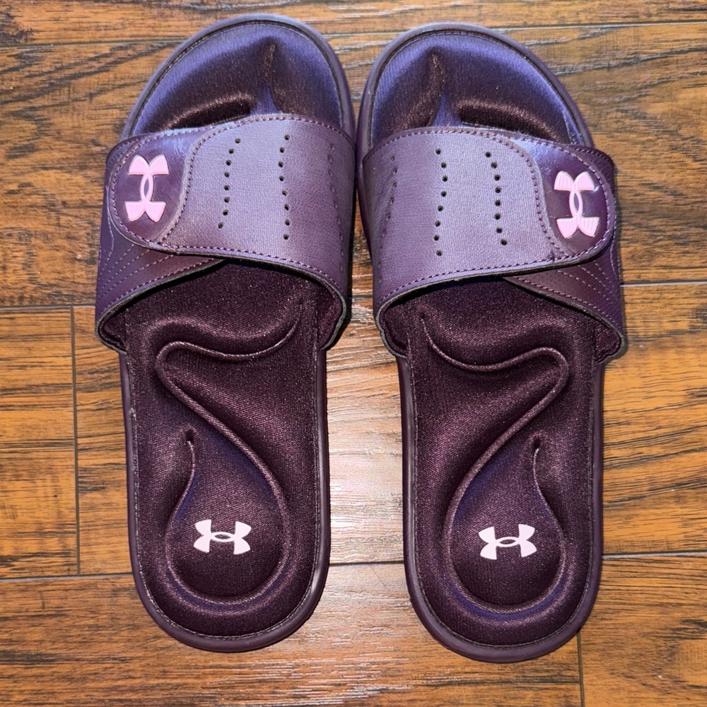 Under Armour Dark Purple Slide Sandals